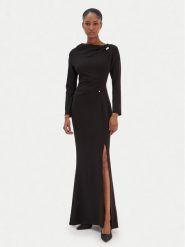 Rinascimento Sukienka koktajlowa CFC0126572003 Czarny Slim Fit. Czarne sukienki damskie Rinascimento, bez wzorów, z syntetyku, wizytowe, bez ramiączek. Za 669.99 zł.