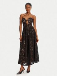 Bardot Sukienka koktajlowa Opal Volume Lace Midi 59714DB2 Czarny Regular Fit. Czarne sukienki damskie Bardot, bez wzorów, z syntetyku, wizytowe, bez ramiączek. Za 709.99 zł.