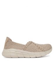 Skechers Baleriny Bobs B Flex 117323/TPE Beżowy. Brązowe balerinki damskie Skechers, bez wzorów, z materiału. Za 249.99 zł.