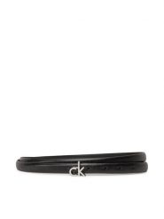 Calvin Klein Pasek Damski Ck Buckle Skinny Belt 1.5_Mono K60K612933 Czarny. Czarne paski damskie Calvin Klein, bez wzorów, ze skóry. Za 129.99 zł.