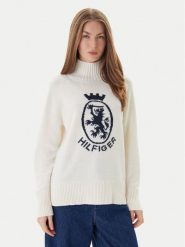 Tommy Hilfiger Golf WW0WW46434 Écru Regular Fit. Golfy damskie Tommy Hilfiger, l, bez wzorów, z bawełny, bez ramiączek. Za 749.99 zł.
