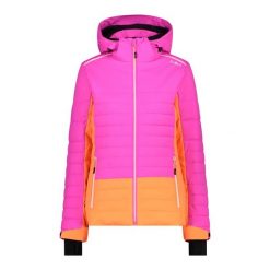Damska kurtka narciarska softshell CMP. Czerwone kurtki sportowe damskie CMP, na zimę, bez wzorów, z softshellu, bez kaptura. Za 752.90 zł.