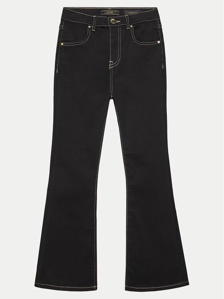 Guess Jeansy J5RA06 D4KC0 Czarny Regular Fit. Czarne jeansy dziewczęce Guess, z aplikacjami, z bawełny. Za 149.99 zł.