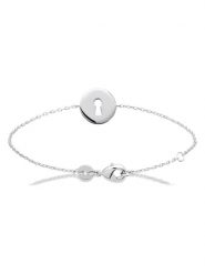 L'Atélier Précieux Srebrna bransoletka z elementem ozdobnym rozmiar: onesize. Szare bransoletki damskie l'Atelier precieux, srebrne. Za 126.99 zł.