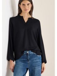Cecil Bluzka w kolorze czarnym rozmiar: XS. Czarne bluzki damskie Cecil, xs, bez wzorów, z wiskozy, bez kołnierzyka, bez ramiączek. Za 86.99 zł.