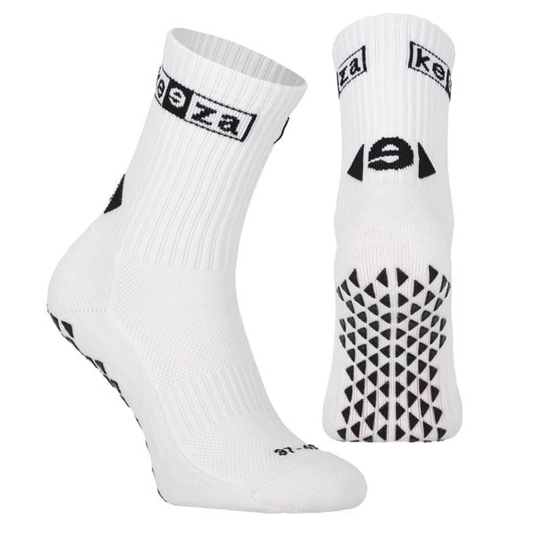 Skarpety antypoślizgowe unisex KEEZA PRO. Białe skarpetki damskie KEEZA, bez wzorów. Za 36.99 zł.