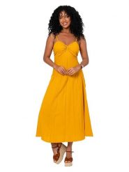 Aller Simplement Sukienka w kolorze żółtym rozmiar: 34/36. Żółte sukienki damskie Aller Simplement, bez wzorów, klasyczne, bez ramiączek. Za 100.99 zł.