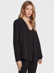 TWINSET Marynarka 231TP2775 Czarny Regular Fit. Czarne marynarki i żakiety damskie Twinset, bez wzorów, z syntetyku. Za 579.99 zł.