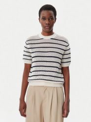 Tommy Hilfiger Sweter Pointelle WW0WW45950 Beżowy Regular Fit. Brązowe swetry klasyczne damskie Tommy Hilfiger, xxl, z bawełny, bez kołnierzyka. Za 319.99 zł.