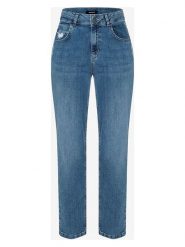 More & More Dżinsy - Tapered fit - w kolorze niebieskim rozmiar: 38. Niebieskie jeansy damskie More & More, z podwyższonym stanem. Za 141.19 zł.