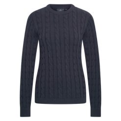 Sweter damski HV Polo Tally. Niebieskie swetry klasyczne damskie HV POLO, na zimę, bez kołnierzyka. W wyprzedaży za 348.50 zł.