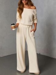 LA Angels 2-częściowy zestaw w kolorze kremowym rozmiar: S. Brązowe spodnie dresowe damskie LA Angels, s, bez wzorów, z dresówki. Za 195.99 zł.