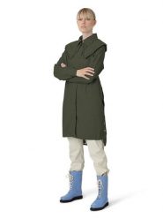 Ilse Jacobsen Płaszcz przeciwdeszczowy w kolorze ciemnozielonym rozmiar: 40. Zielone płaszcze damskie Ilse Jacobsen, bez wzorów, bez kaptura. Za 217.99 zł.