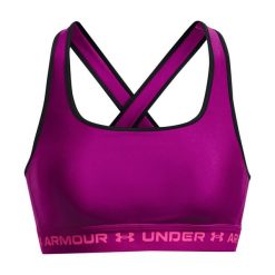 Stanik fitness Under Armour Crossback Mid. Fioletowe biustonosze sportowe damskie Under Armour, bez wzorów. Za 78.99 zł.