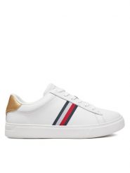 Tommy Hilfiger Sneakersy Essential Court Sneaker FW0FW08321 Biały. Białe obuwie sportowe damskie Tommy Hilfiger, ze skóry, bez zapięcia. Za 219.99 zł.