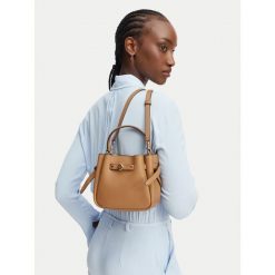 Torebka Tory Burch. Brązowe torebki klasyczne damskie Tory Burch, bez dodatków. Za 1,724.00 zł.