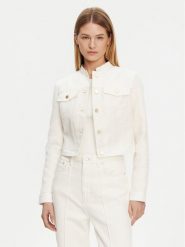 Guess Kurtka jeansowa W5GL23 WH610 Écru Regular Fit. Kurtki damskie Guess, xl, z aplikacjami, z bawełny, bez kaptura. Za 379.99 zł.