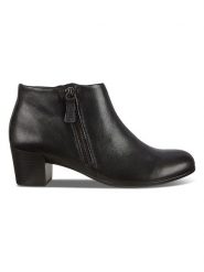 Ecco Skórzane botki "Shape" w kolorze czarnym rozmiar: 37. Czarne botki damskie ECCO, eleganckie, bez obcasa, bez zapięcia. Za 285.49 zł.