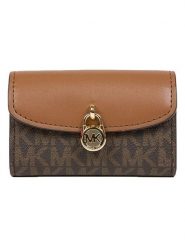 Michael Kors Portfel w kolorze brązowo-jasnobrązowym - 12 x 8 x 4 cm rozmiar: onesize. Brązowe portfele damskie Michael Kors, bez wzorów, z materiału. Za 479.76 zł.
