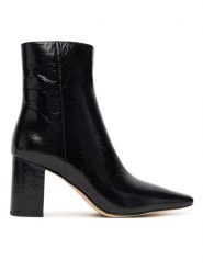MICHAEL Michael Kors Botki Elise 40T5ELME7L Czarny. Czarne botki damskie MICHAEL Michael Kors, ze skóry, bez obcasa, na słupku, bez zapięcia. Za 659.99 zł.