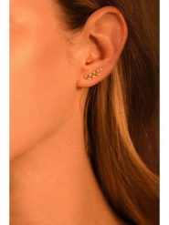 OR ÉCLAT Złote kolczyki-wkrętki "Hanaïs" z cyrkoniami rozmiar: onesize. Żółte kolczyki damskie Or Éclat, z cyrkonią, złote. Za 494.45 zł.