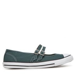 Baleriny Converse. Zielone balerinki damskie Converse, bez wzorów. Za 209.99 zł.