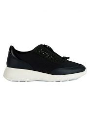 Geox Sneakersy "Dalleniee" w kolorze czarnym rozmiar: 36. Czarne obuwie sportowe damskie Geox, z gumy, bez zapięcia. Za 175.67 zł.