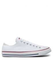 Converse Trampki Chuck Taylor All Star Ox M7652C Biały. Białe trampki damskie Converse, bez wzorów, z materiału, bez zapięcia. Za 259.99 zł.