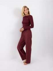 Dwuczęściowa piżama z bawełny - ciemnofioletowy. Fioletowe piżamy damskie Reserved, bez wzorów, z bawełny, bez ramiączek. Za 149.99 zł.