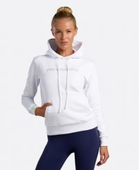 Bluza z kapturem damska Off Court. Białe bluzy damskie NORDICDOTS, bez wzorów, z bawełny, z kapturem. Za 275.00 zł.