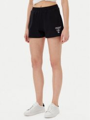 Guess Szorty sportowe V5GD19 KC3D2 Czarny Relaxed Fit. Czarne spodenki sportowe damskie Guess, m, z aplikacjami, z syntetyku. Za 159.99 zł.