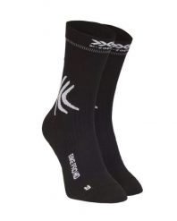 Skarpety rowerowe X-Socks Bike Pro Mid 4.0. Czarne skarpetki damskie X Socks, bez wzorów, z materiału. Za 84.00 zł.