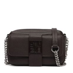 Torebka Armani Exchange. Brązowe listonoszki damskie Armani Exchange, bez wzorów, bez dodatków. Za 564.99 zł.
