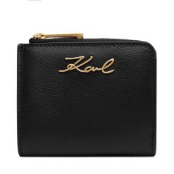 Portfel KARL LAGERFELD. Czarne portfele damskie KARL LAGERFELD, bez wzorów. Za 529.99 zł.