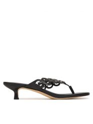 MICHAEL Michael Kors Japonki Janie Mid Thong 40S6JNMS1L Czarny. Czarne klapki damskie MICHAEL Michael Kors, bez wzorów, ze skóry, bez obcasa, bez zapięcia. Za 569.99 zł.