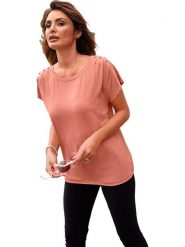 WITT WEIDEN Koszulka w kolorze jasnoróżowym rozmiar: 46. Różowe bluzki damskie WITT WEIDEN, bez wzorów, bez kołnierzyka, bez ramiączek. Za 56.99 zł.