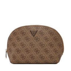 Kosmetyczka Guess. Brązowe kosmetyczki damskie Guess, z aplikacjami. Za 159.99 zł.