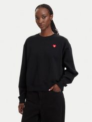 HUGO Bluza Deroxina 7 50555808 Czarny Relaxed Fit. Czarne bluzy damskie Hugo, m, bez wzorów, z bawełny, bez kaptura. Za 509.99 zł.