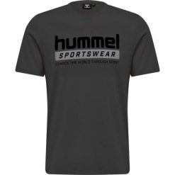 Koszulka Hummel Legacy Carson. Czarne bluzki damskie Hummel, bez wzorów, klasyczne, bez kołnierzyka, bez ramiączek. Za 105.20 zł.