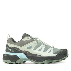 Trekkingi Salomon. Zielone obuwie trekkingowe damskie Salomon, bez zapięcia. Za 549.99 zł.