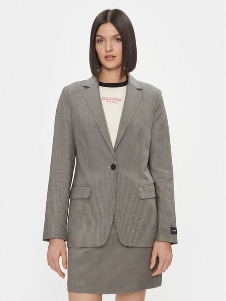 Tommy Hilfiger Marynarka WW0WW40496 Szary Regular Fit. Szare marynarki i żakiety damskie Tommy Hilfiger, bez wzorów, z syntetyku. Za 719.99 zł.