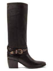 Lazamani Skórzane kozaki w kolorze czarnym rozmiar: 36. Czarne kozaki damskie Lazamani, na zimę, bez obcasa, bez zapięcia. Za 448.99 zł.