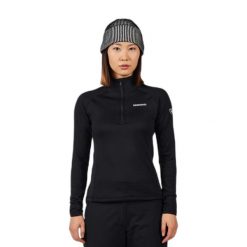 Kurtka narciarska 1/4 Zip damska Rossignol Blackside MIX. Czarne kurtki damskie Rossignol, na zimę, bez wzorów, bez kaptura. Za 554.00 zł.