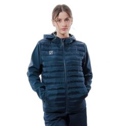 Damska kurtka z kapturem Givova Superior. Niebieskie kurtki sportowe damskie Givova, na zimę, bez wzorów, z puchu, z kapturem. Za 303.99 zł.