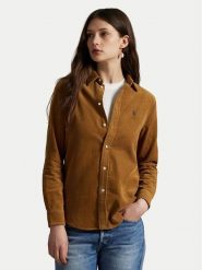 Polo Ralph Lauren Koszula 211A93203004 Brązowy jasny Regular Fit. Brązowe koszule damskie Polo Ralph Lauren, xl, bez wzorów, z bawełny, bez kołnierzyka, bez ramiączek. Za 859.99 zł.