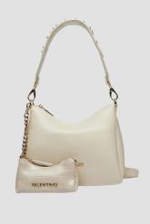 VALENTINO Beżowa damska torebka Kalimba Hobo Bag z saszetką. Brązowe listonoszki damskie Valentino by Mario Valentino, bez wzorów, ze skóry. W wyprzedaży za 507.99 zł.
