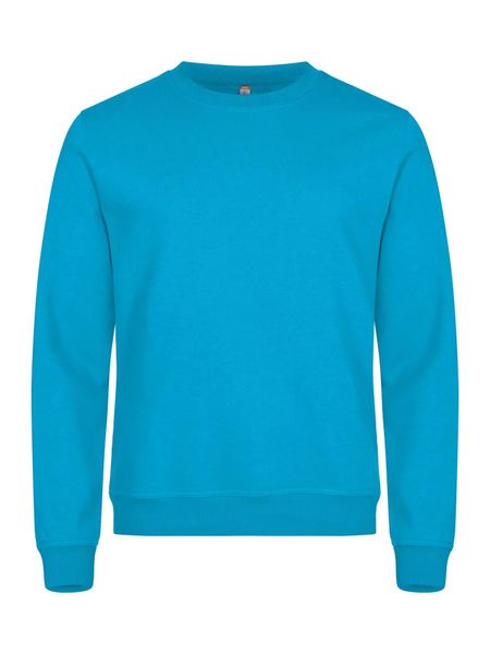 Clique Basic Roundneck uniseks bluza z dżerseju stabilizowanego – turquoise. Niebieskie bluzy damskie CLIQUE, m, bez wzorów, z bawełny, bez kaptura. Za 155.60 zł.