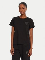 PINKO T-Shirt Nambrone 103320 A2RN Czarny Regular Fit. Czarne t-shirty damskie Pinko, m, bez wzorów, z bawełny, bez kołnierzyka. Za 419.99 zł.