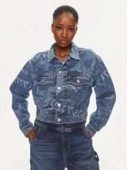 Tommy Jeans Kurtka jeansowa Claire DW0DW17664 Niebieski Regular Fit. Niebieskie kurtki damskie Tommy Jeans, m, bez wzorów, z bawełny, bez kaptura. Za 419.99 zł.
