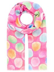 Zwillingsherz Szal-koło "Colorful dots" w kolorze jasnoróżowym ze wzorem - 180 x 98 cm rozmiar: onesize. Różowe szaliki damskie Zwillingsherz, bez wzorów, z materiału. Za 88.64 zł.